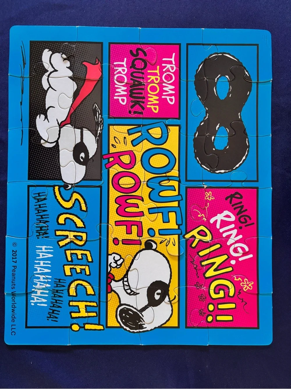 Peanuts Snoopy POW Metal Lunch Box Tin w/ 24 Piece 14x12 Puzzle Cardinal 2017
